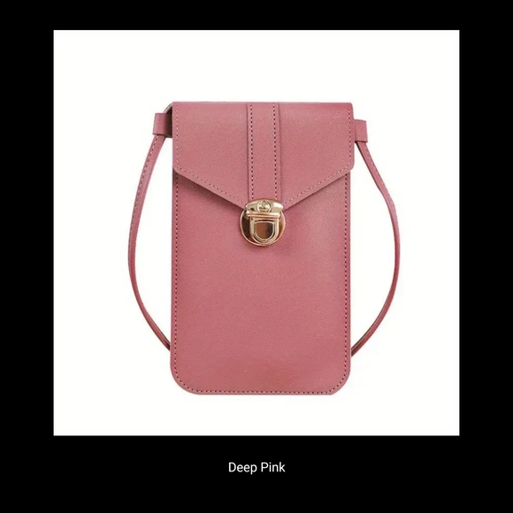 5/25 Cell Phone Carrier Purse w protective see through screen touch back w clasp - Picture 8 of 9